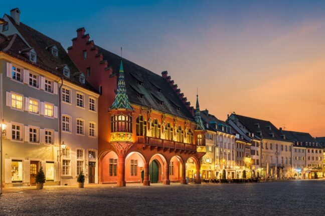 Freiburg at night, Germany